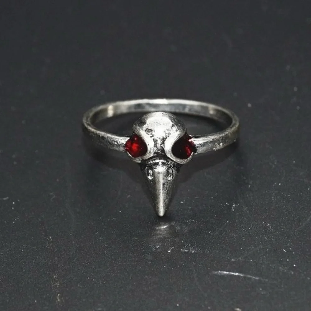 Gothic Raven Head Ring